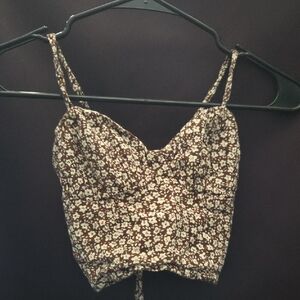 RSQ Brown Floral Camisole Top